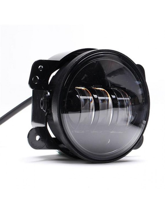 2pcs 4" 30W 6-LED 6500K White Light IP67 Die-cast Aluminum Fog Lamps for Black