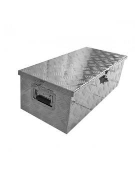 30" -Strips Pattern Aluminum Toolbox Silver